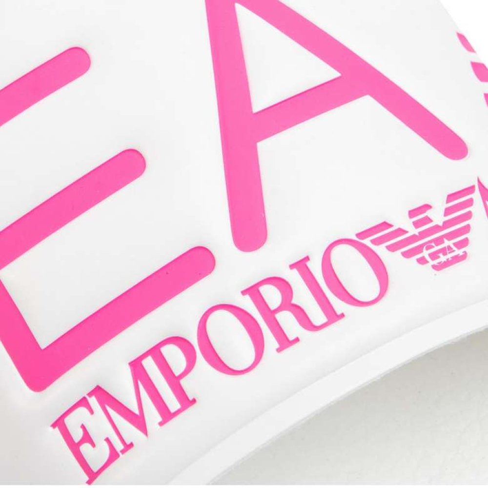 Emporio Armani Sea Word Sliders Kadın Beyaz Terlik