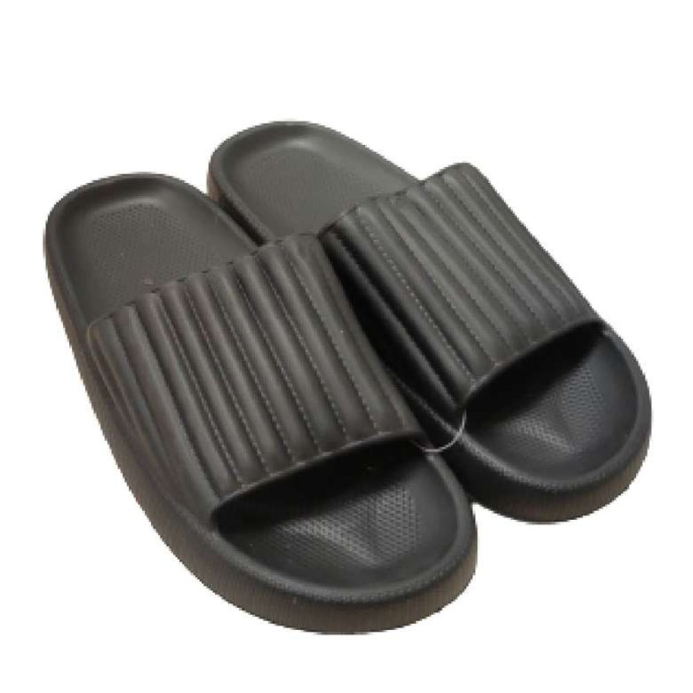 Juno Kadın Kalın Taban Fitilli Terlik Siyah