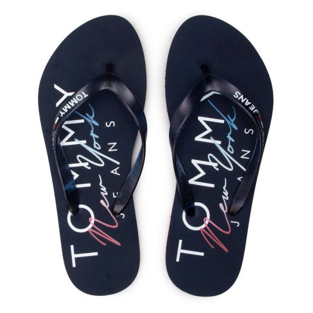 Tommy Hilfiger EN0EN01302-C87 Kadın Terlik Lacivert