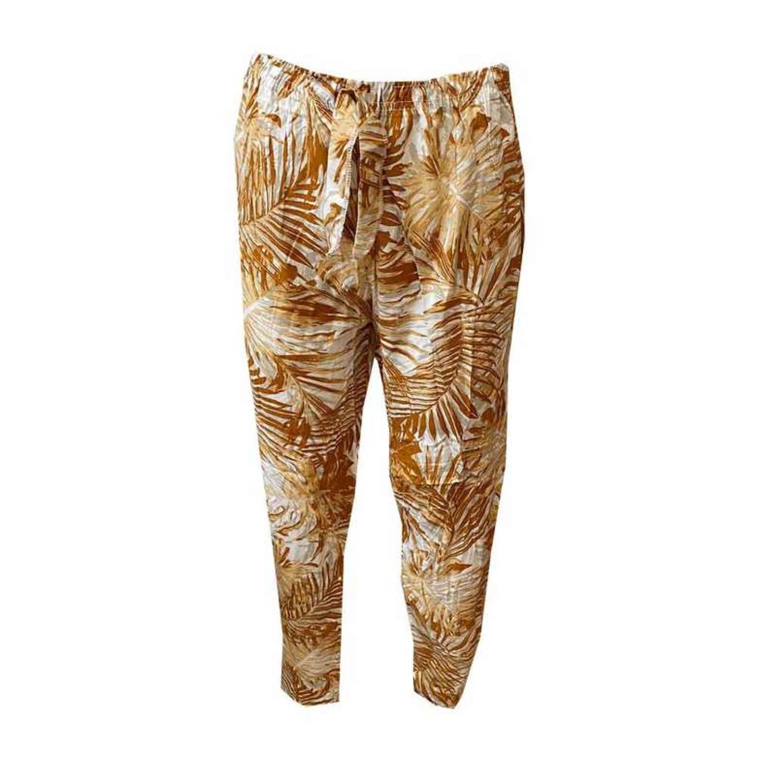 Kadın Viskon Cepsiz Pantolon Hardal