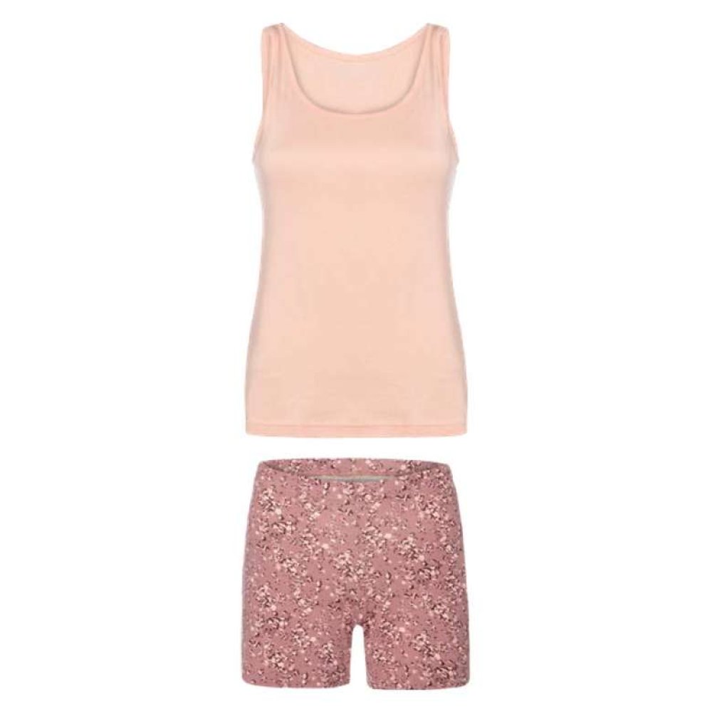 Silk & Blue Kadın Kolsuz Atlet Şort Takımı Pembe