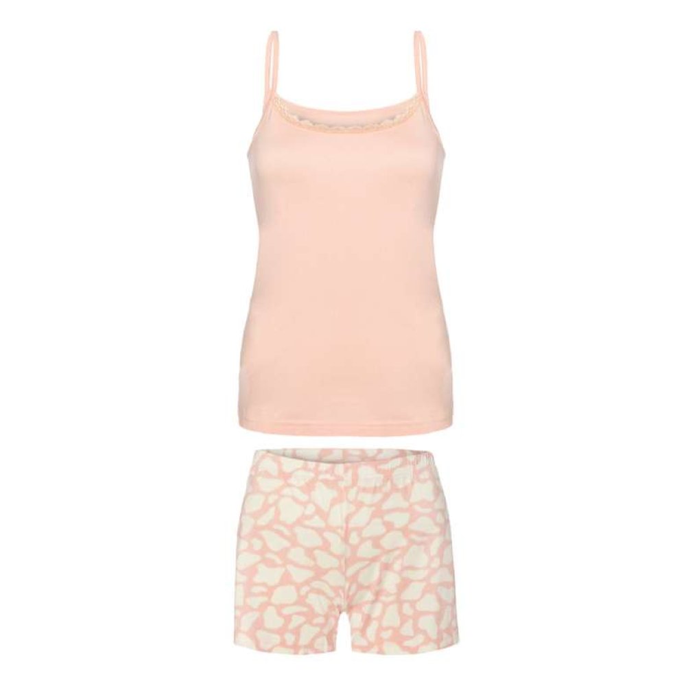 Silk & Blue Kadın İnce Askılı Atlet Şort Takımı Pembe
