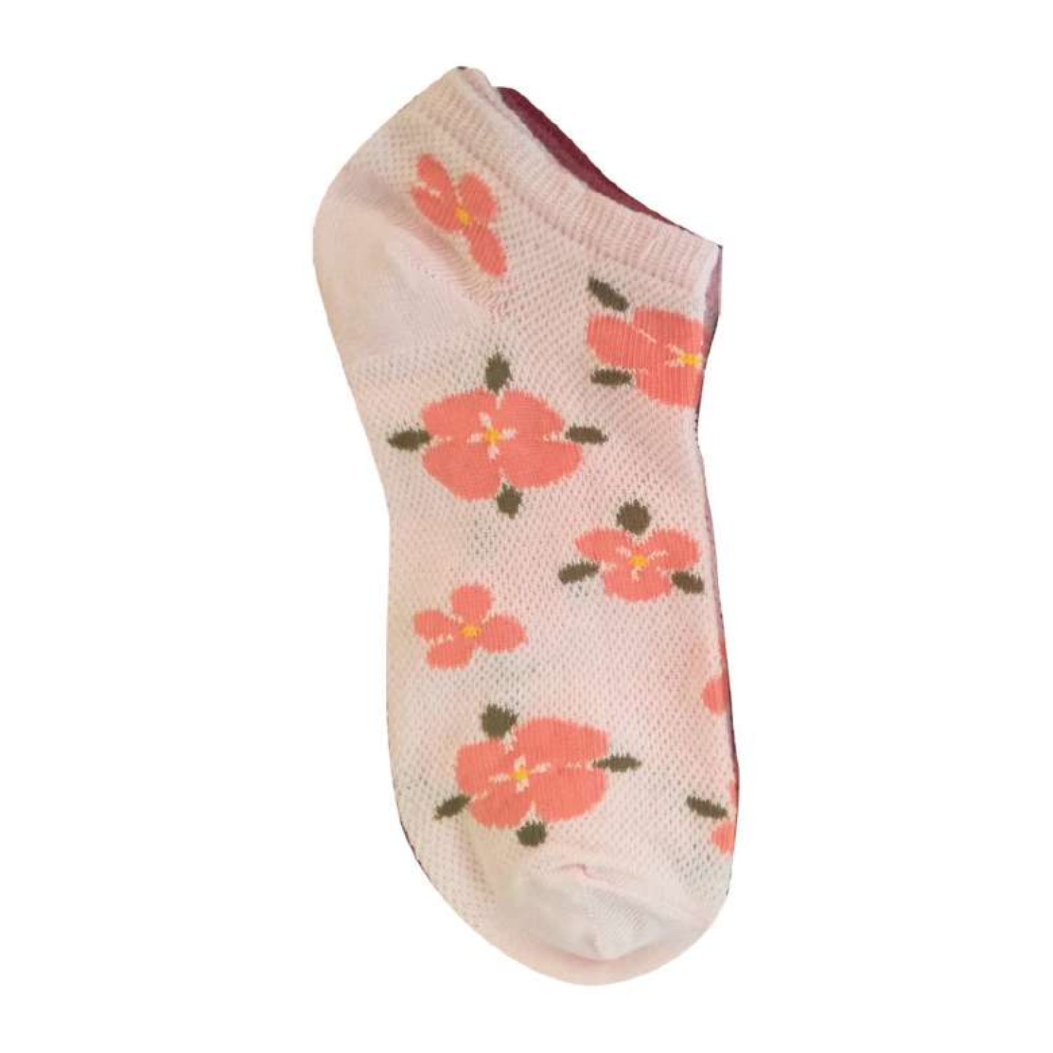 Kadın Desenli Patik Çorap Mor Gri