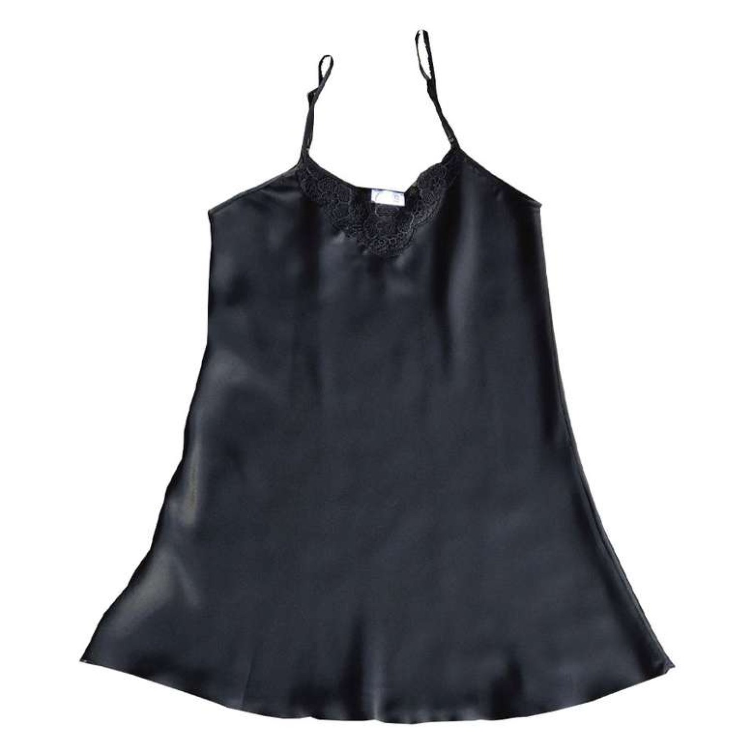 Kadın Saten Gecelik Siyah