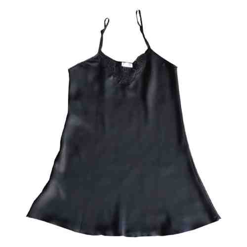 Kadın Saten Gecelik Siyah