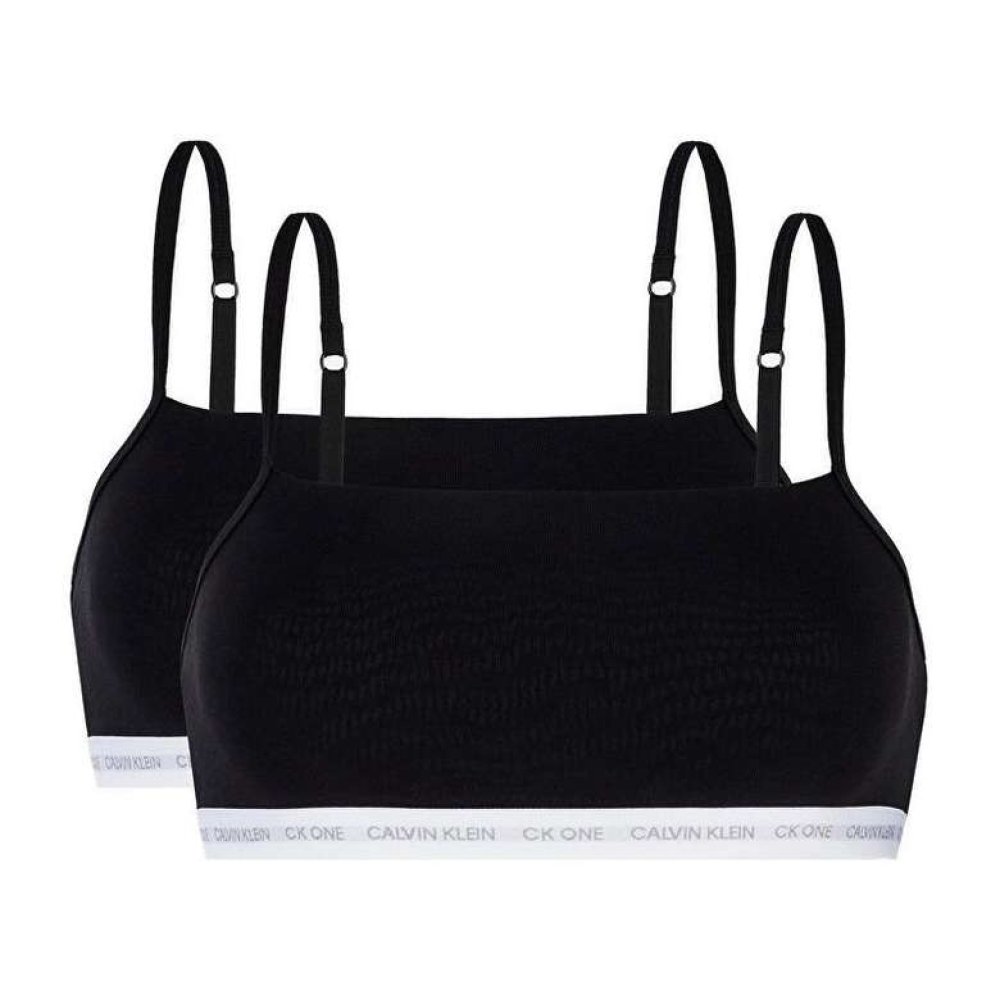 Calvin Klein QF6040-00 Üst Bralet Kadın 2'li Siyah