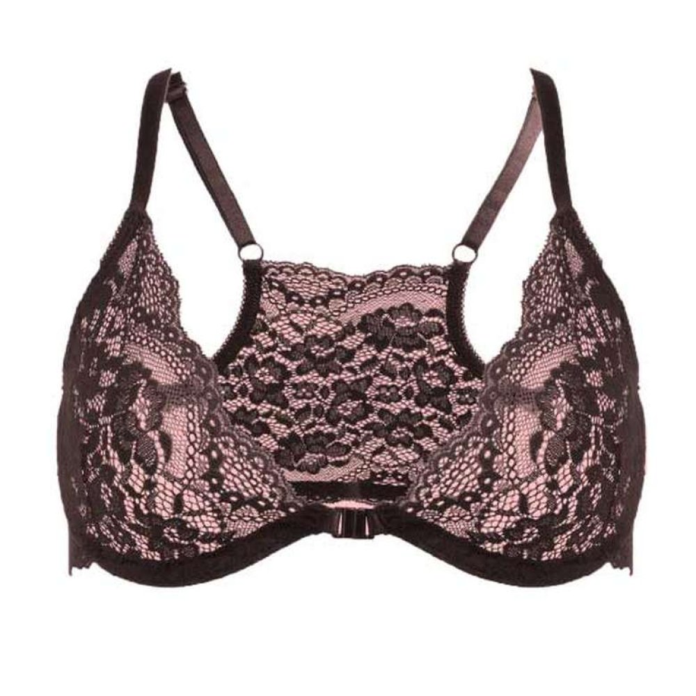 Silk & Blue Kadın Dantel Balenli Sütyen Gül Kurusu