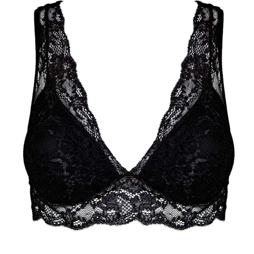 Silk & Blue Kadın Dantelli Bralet Siyah