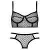 Silk & Blue Kadın Tüllü Sütyen-Slip Takımı Siyah