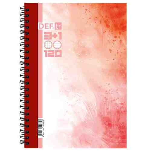 A6 120 Yaprak 3+1 Spiralli Defter Mor Mercan