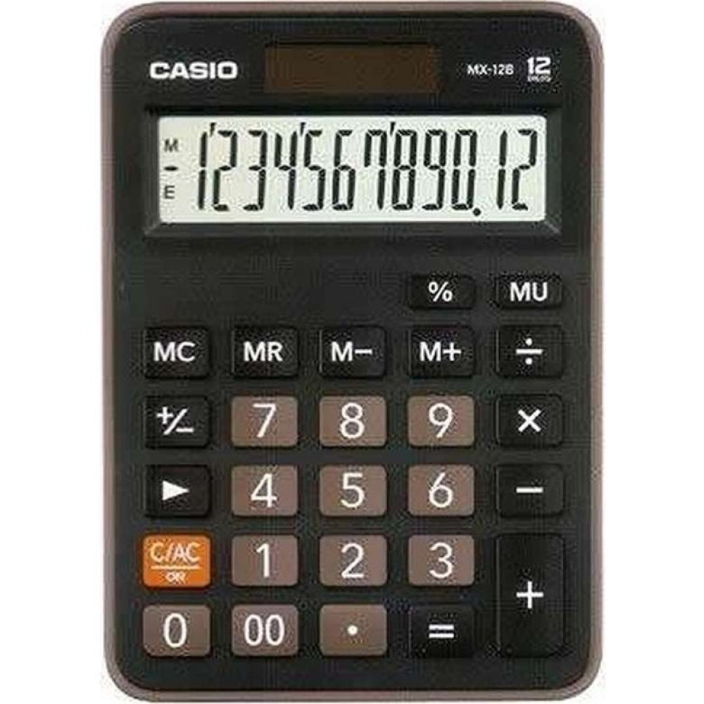 Casio MX-12B-BK 12 Hane Masaüstü Hesap Makinesi