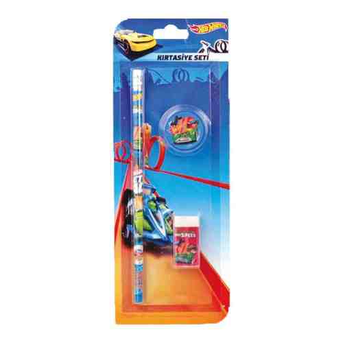 Hotwheels Lisanslı Kalem Silgi Kalemtraş Seti