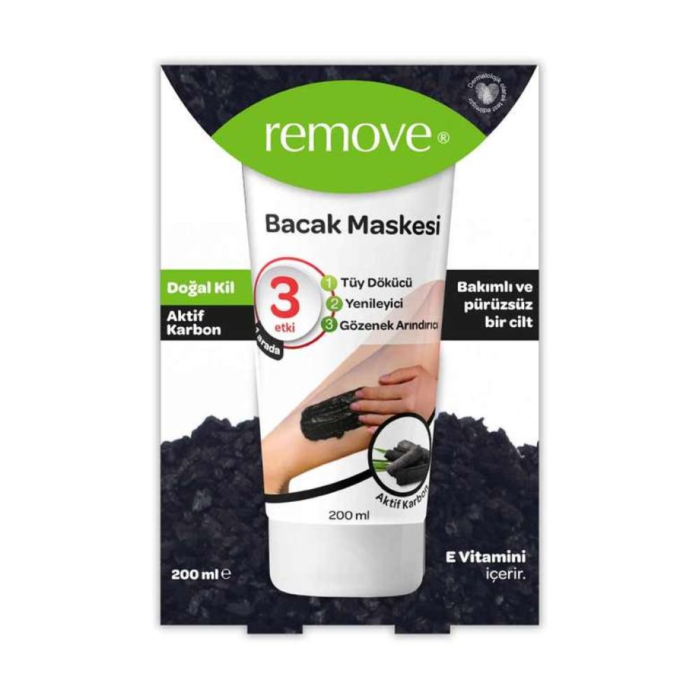 Remove Bacak Maskesi Aktif Karbon 200 Ml