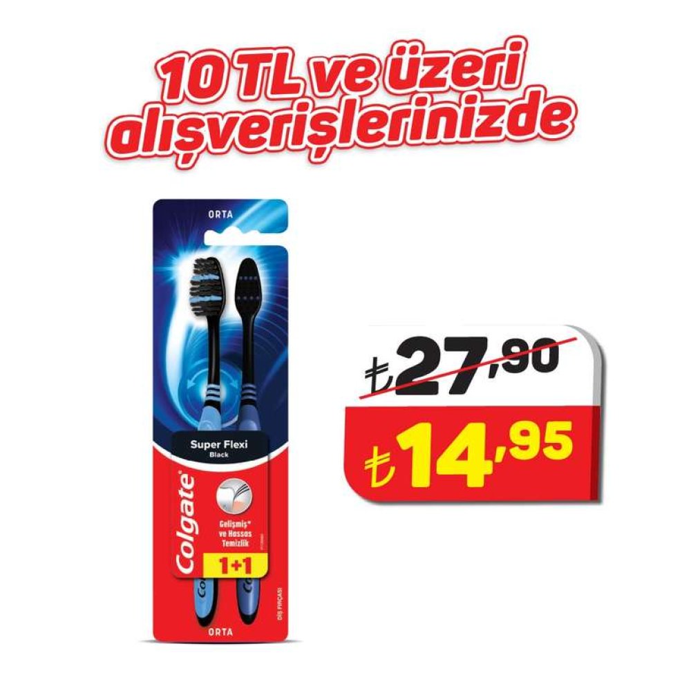 Colgate Diş Fırçası Super Flexi 1+1 Adet