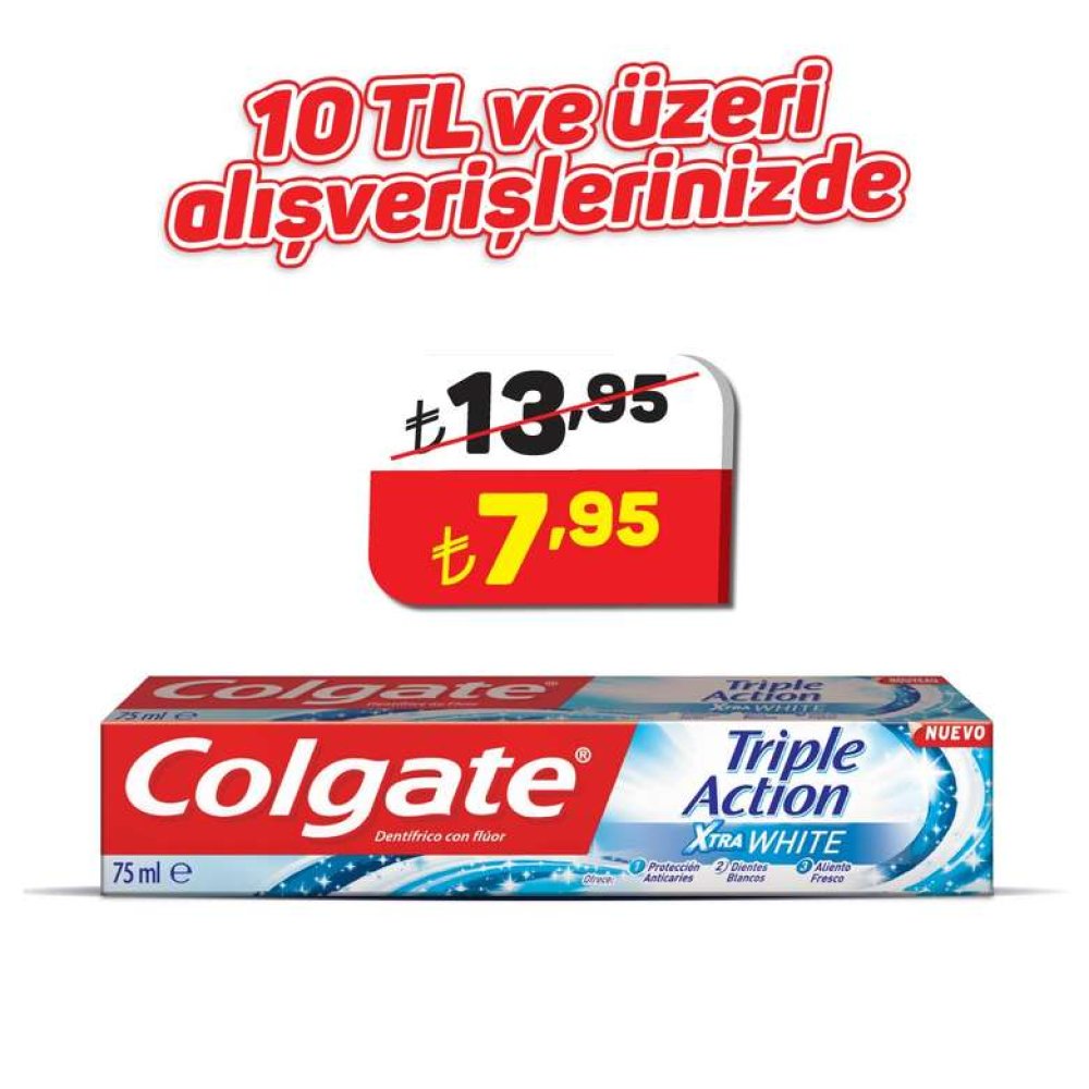 Colgate Diş Macunu Triple Action 75 ml