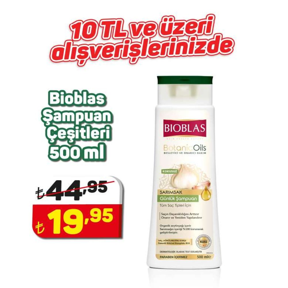 Bıoblas Şampuan Sarımsak 500 Ml