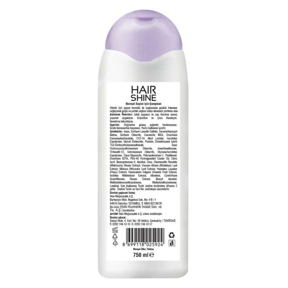 Hair Shine Orkide Özlü Şampuan 750 Ml
