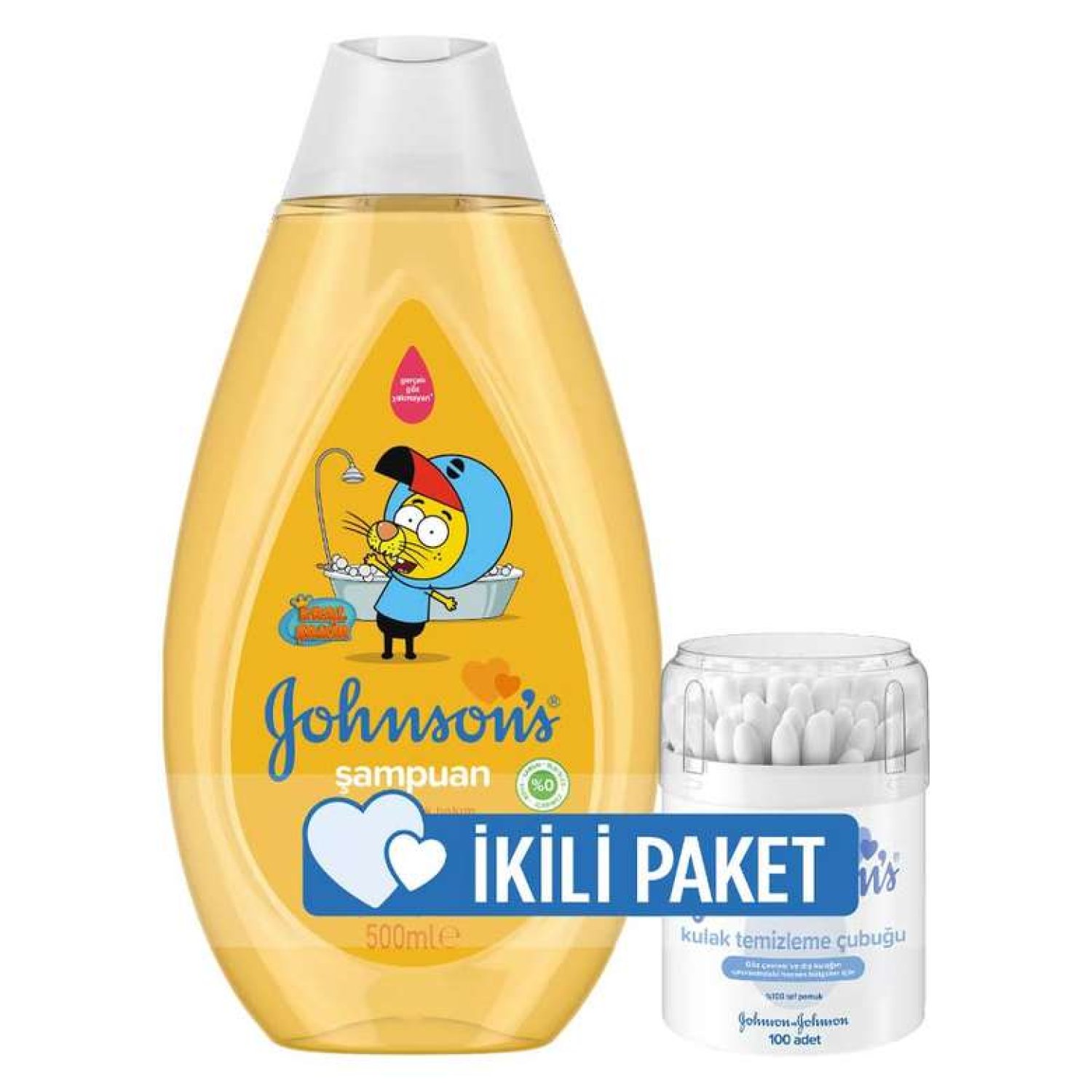 Johnson's Baby Şampuan 500 Ml+kulak Çubuğu 100'lü 1 Adet