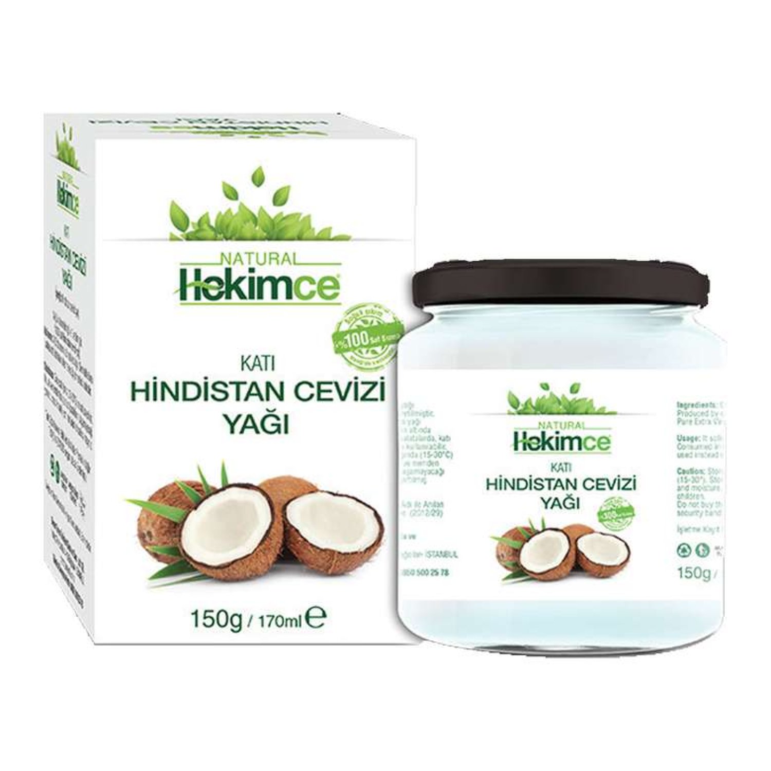 Natural Hekimce Katı Hindistan Cevizi Yağı 150 G