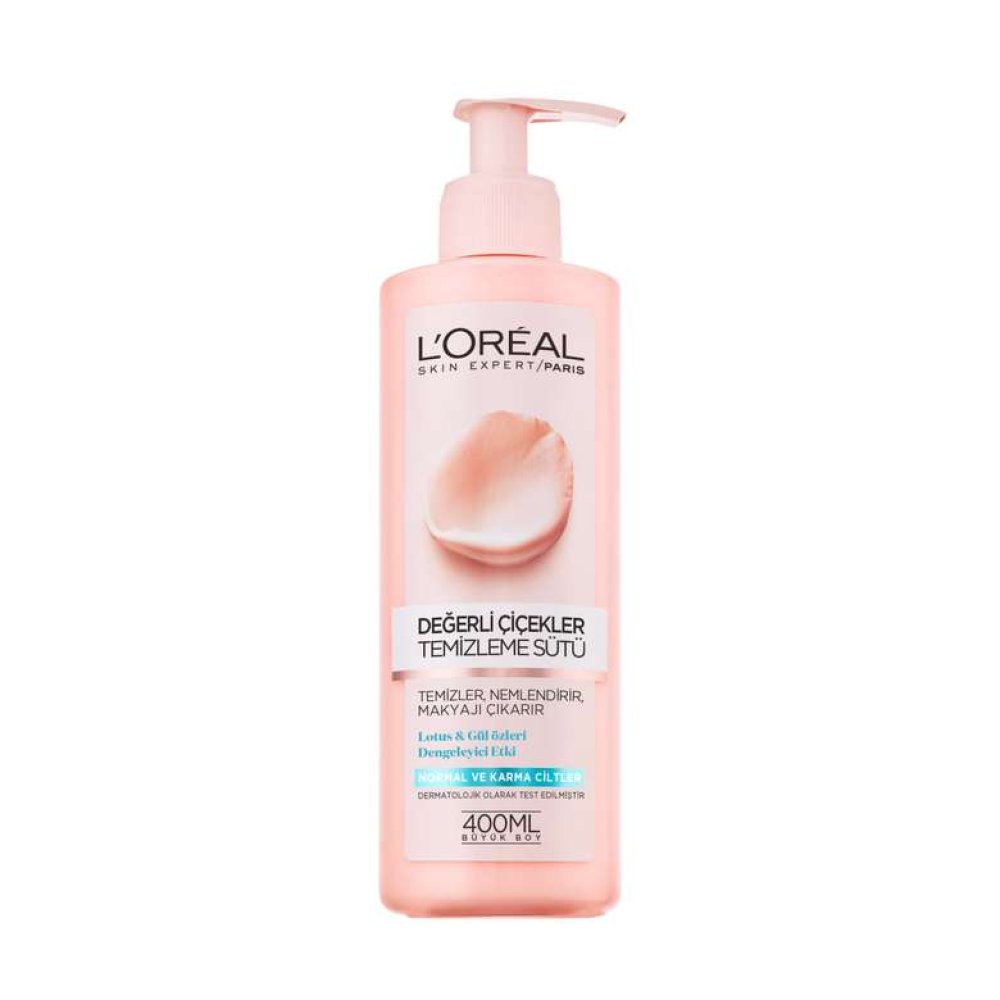 L'Oreal Paris Değerli Çiçekler Yüz Temizleme Sütü Kuru&Hassas Ciltler 400 Ml
