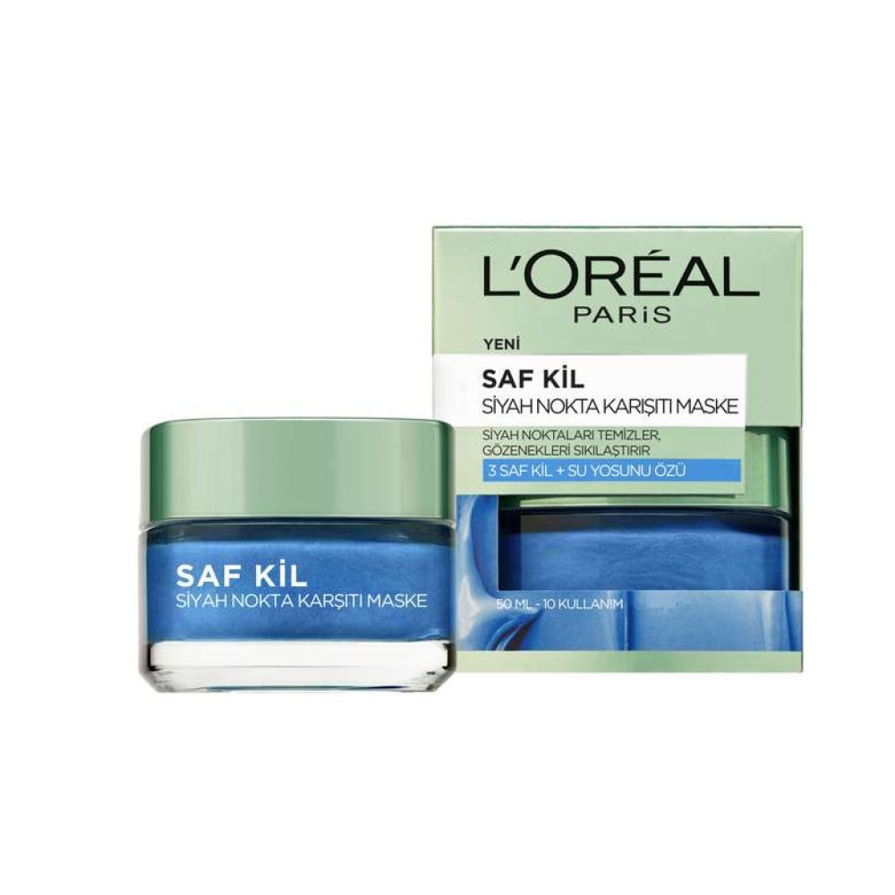 L'Oreal Paris Saf Kil Siyah Nokta Karşıtı Yüz Maskesi 50 Ml