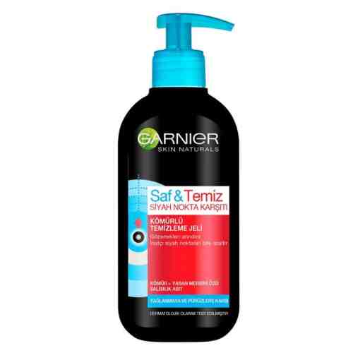 Garnier Saf&Temiz Siyah Nokta Karşıtı Kömürlü Yüz Temizleyici Jel 200 Ml