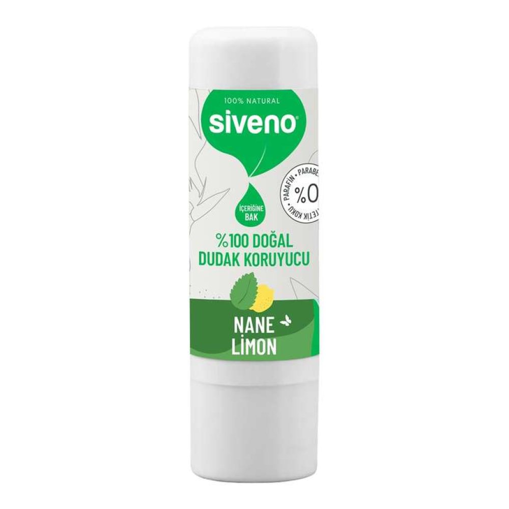 Siveno %100 Doğal Dudak Koruyucu – Nane & Limon 6 G