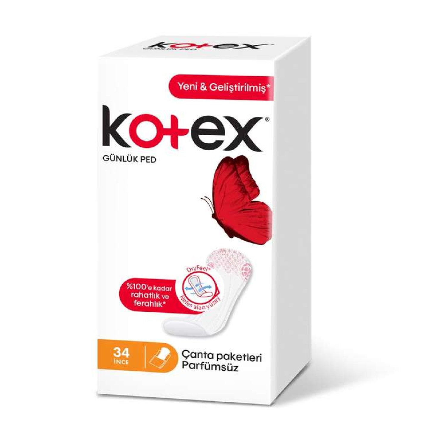 Kotex Hijyenik Günlük Light Ped 34'lü