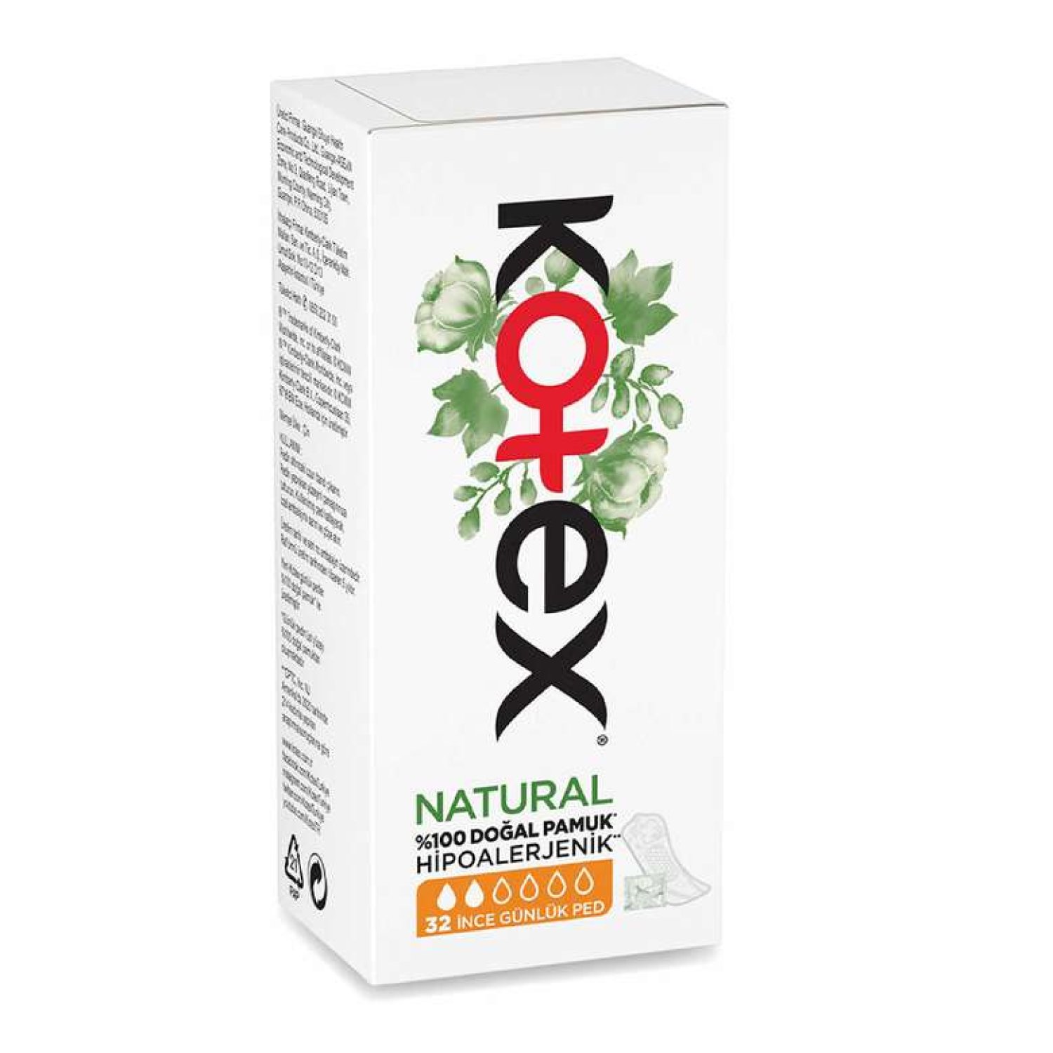 Kotex Natural Hijyenik Ped İnce Günlük 32'li
