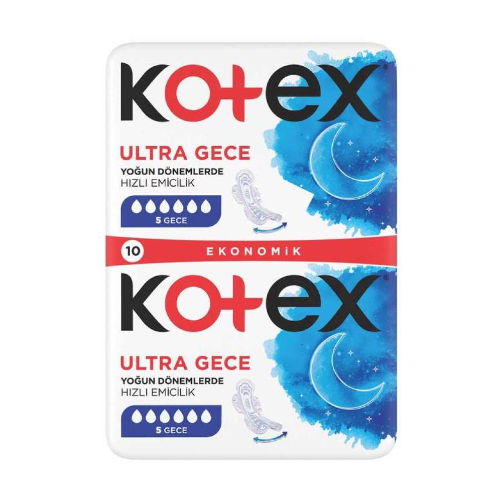 Kotex Hijyenik Ped Ultra Gece 10'lu