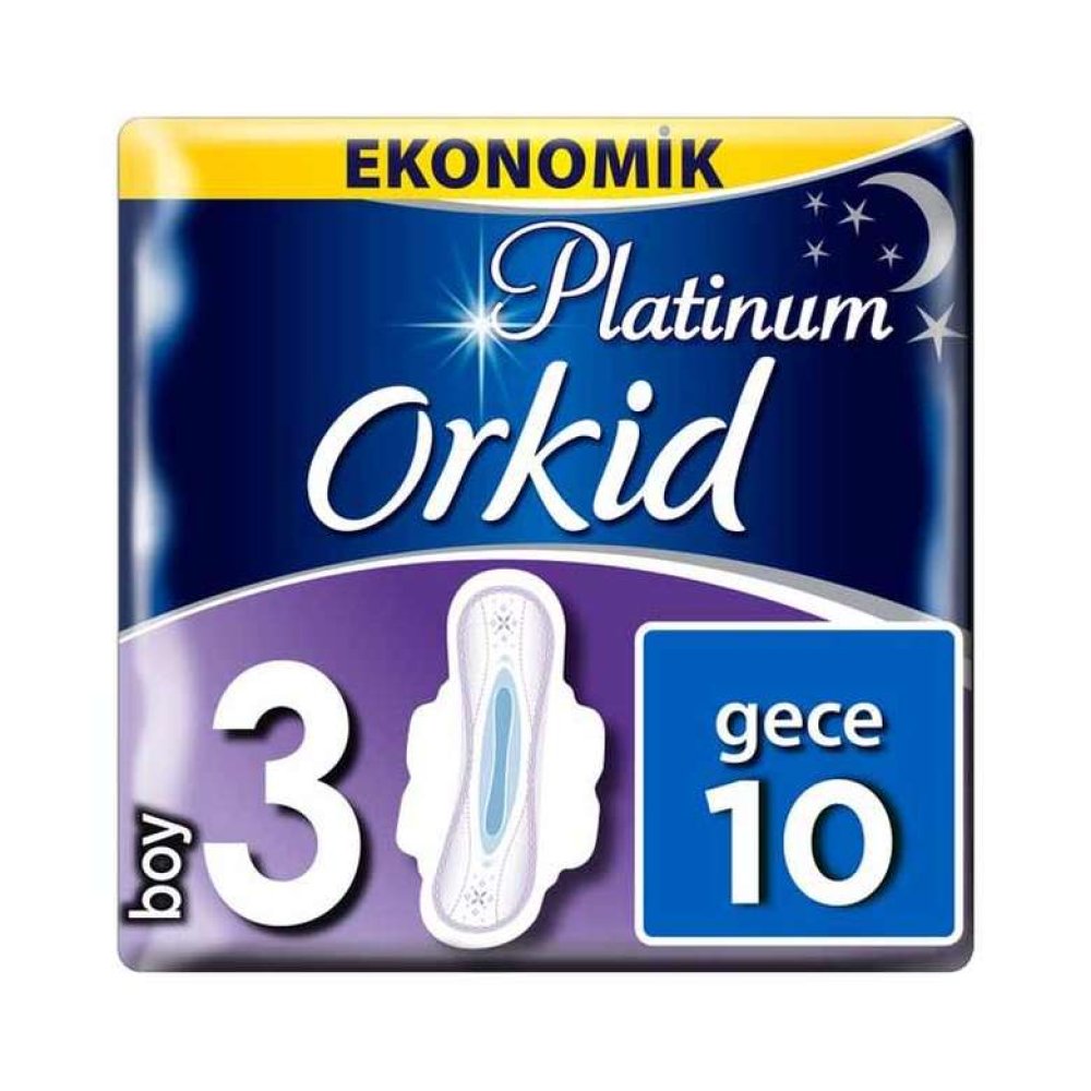 Orkid Platinum Hijyenik Ped gece 10'lu