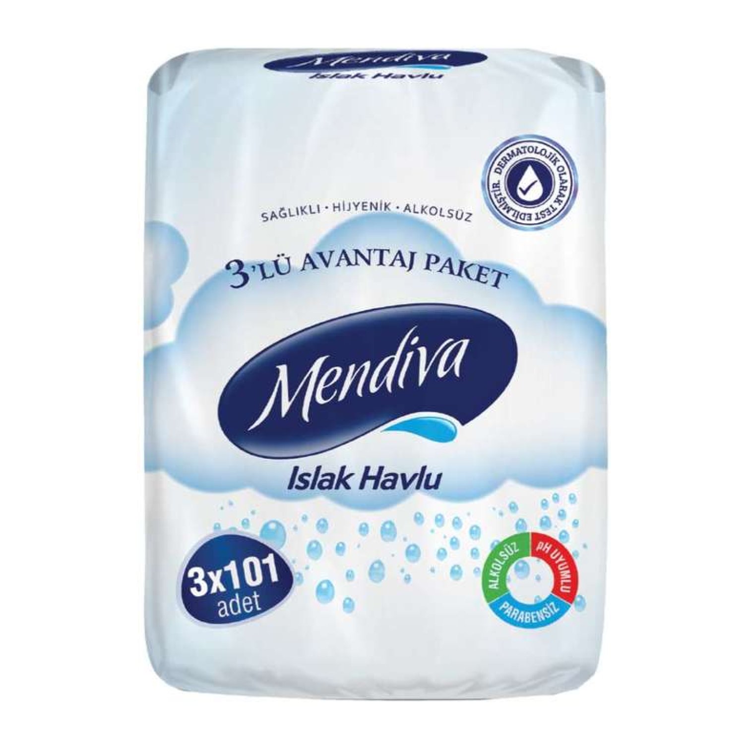 Mendiva Islak Havlu 3X101'li