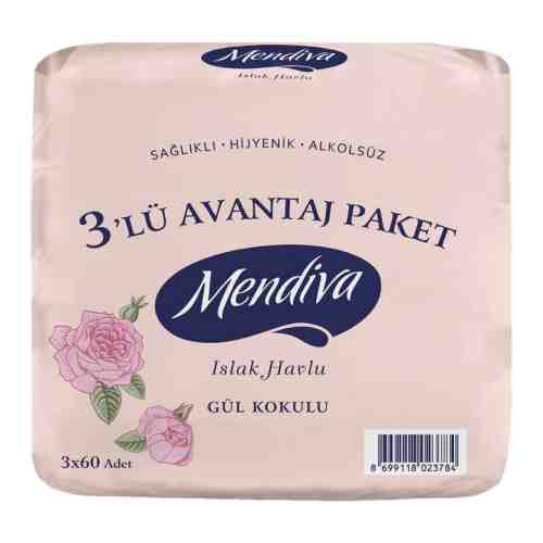 Mendiva Islak Havlu Gül Kokulu 3X60 Cm