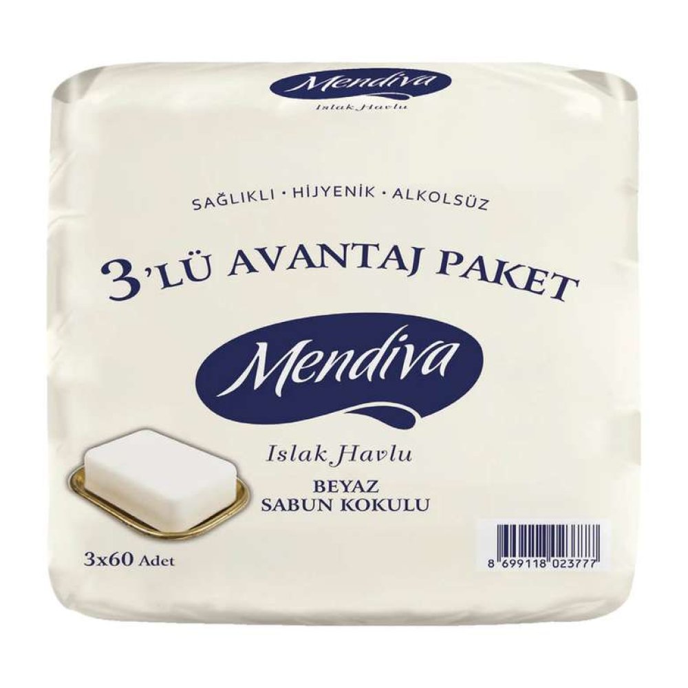 Mendiva Islak Havlu Sabun Kokulu 3X60 Cm