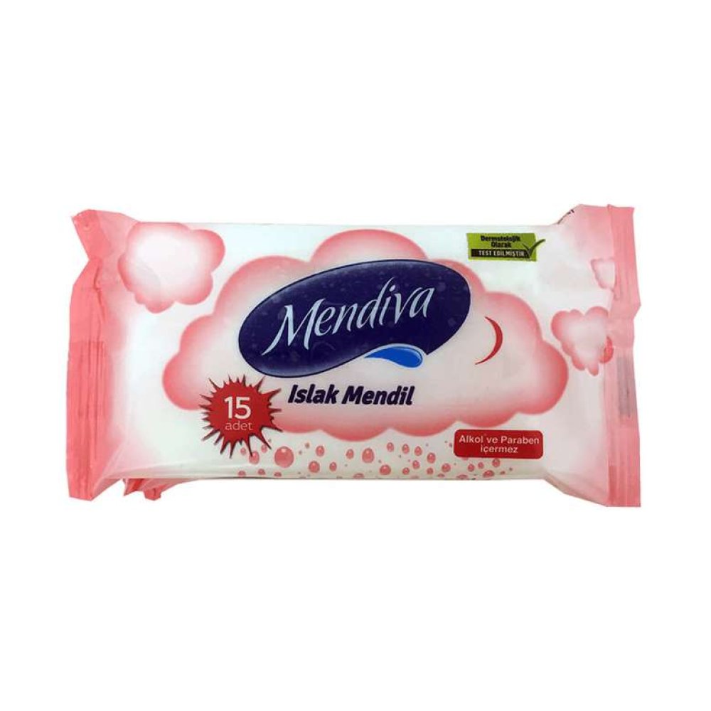 Mendiva Yenidoğan 15 Yaprak 3'lü Paket Islak Mendil
