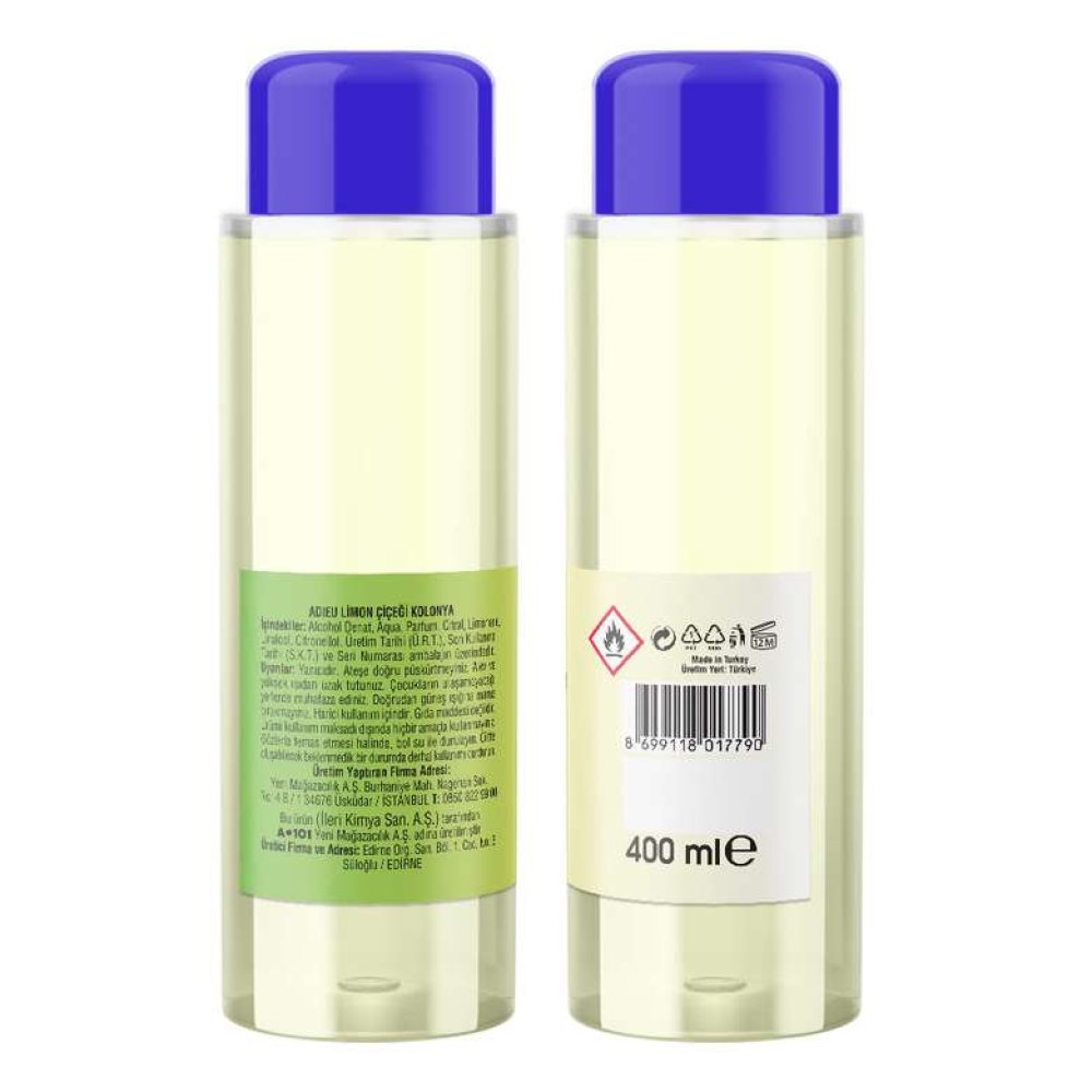 Adieu Limon Kolonyası 400 Ml