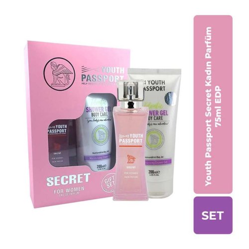 Youth Passport Secret Kadın Parfüm 100 ml & Duş Jeli 200 ml
