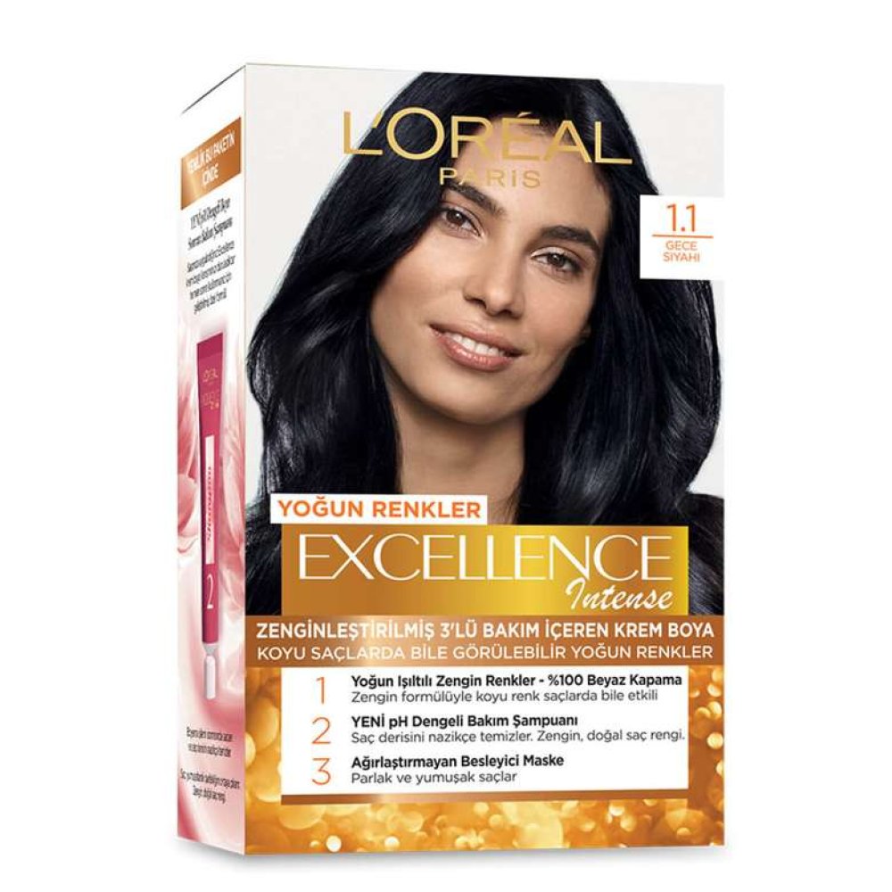 L'Oreal Excellence Saç Boyası Yoğun Siyah 1,1