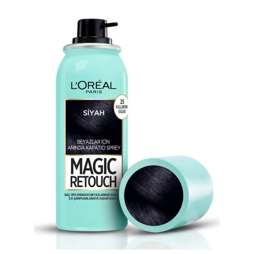 L'Oreal Paris Magic Retouch Beyaz Kapatıcı Sprey Boya - Siyah