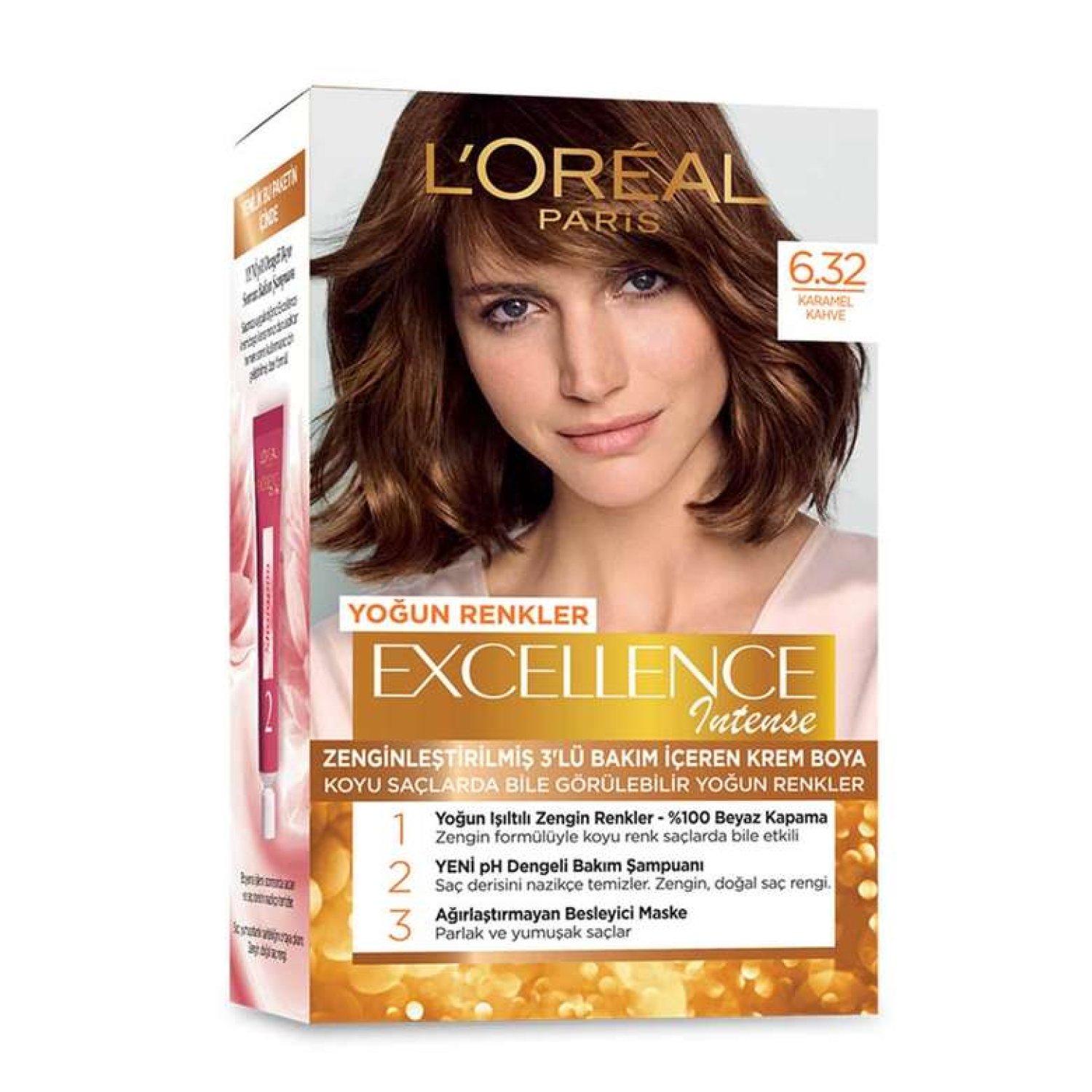 L’Oreal Paris Excellence Koyu Karamel Kahve 6,32 Saç Boyası