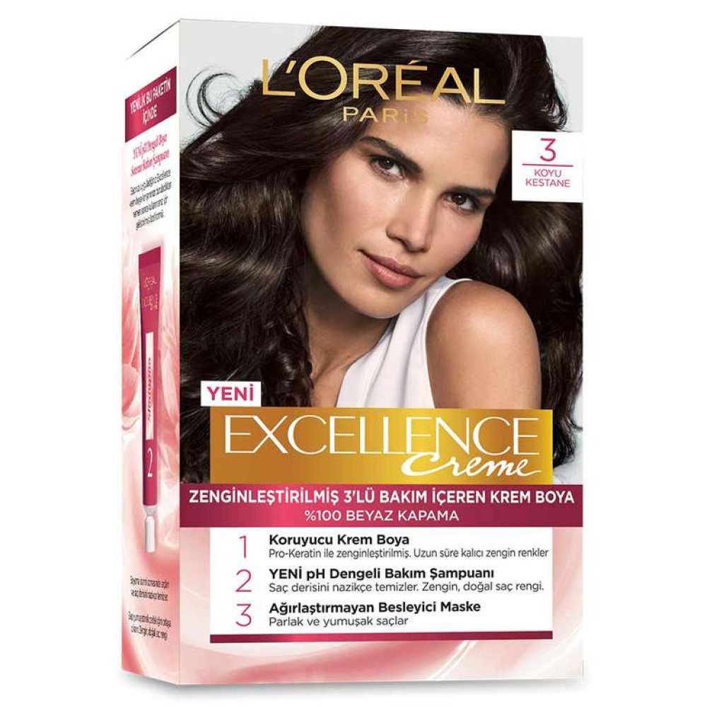 L’Oreal Paris Excellence Koyu Kestane 3 Saç Boyası