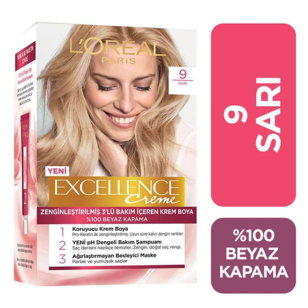 L’Oreal Paris Excellence Sarı 9 Saç Boyası