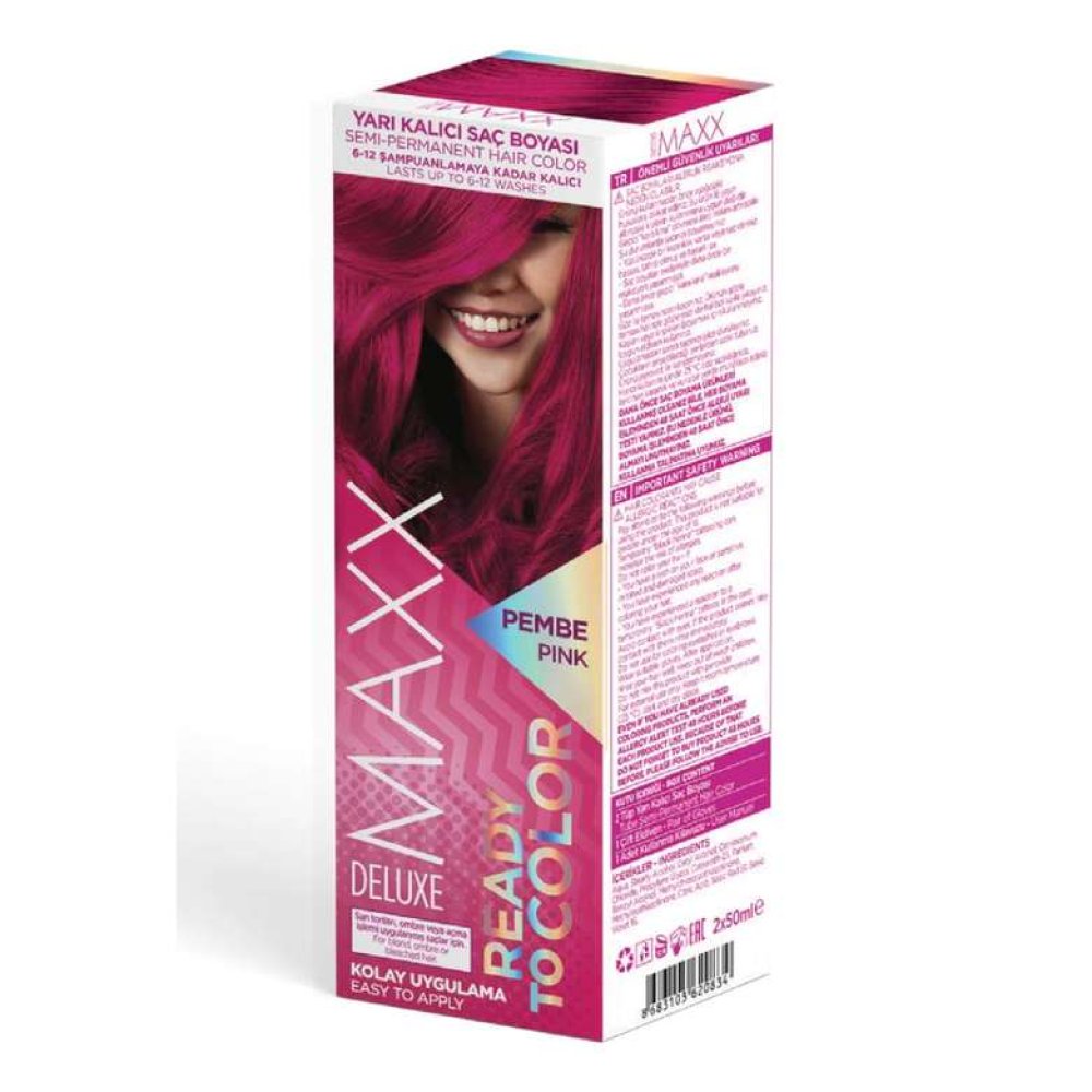Maxx Deluxe Yarı Kalıcı Saç Boyası Pembe