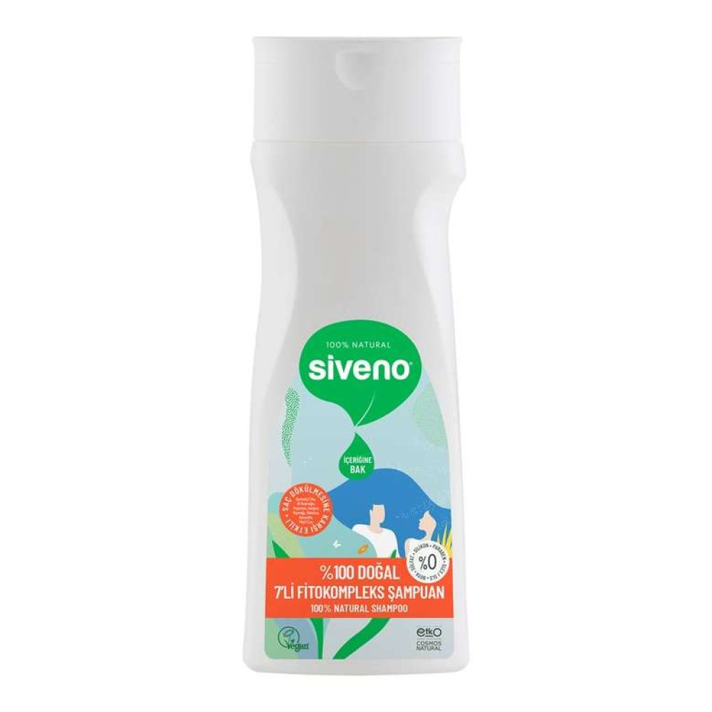 Siveno %100 Doğal Şampuan - 7’li Fitoterapi Kompleksi 300 Ml
