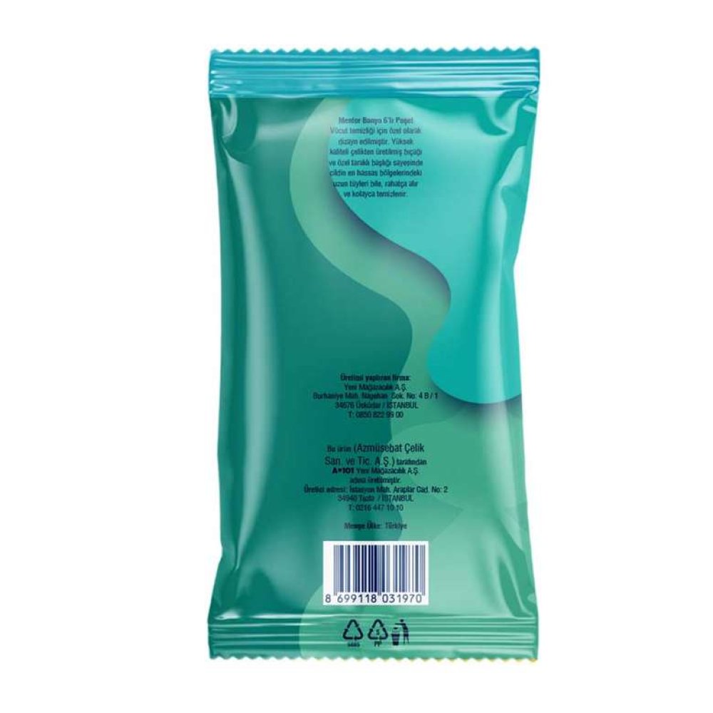 Mentor Tıraş Bıçağı Banyo 6'lı