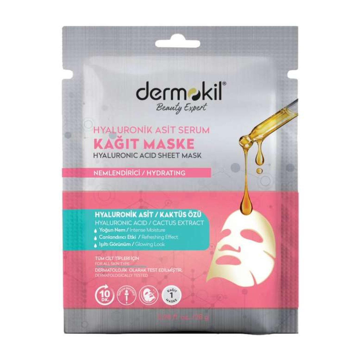 Dermokil Hyaluronik Asit Serum Kağıt Maske