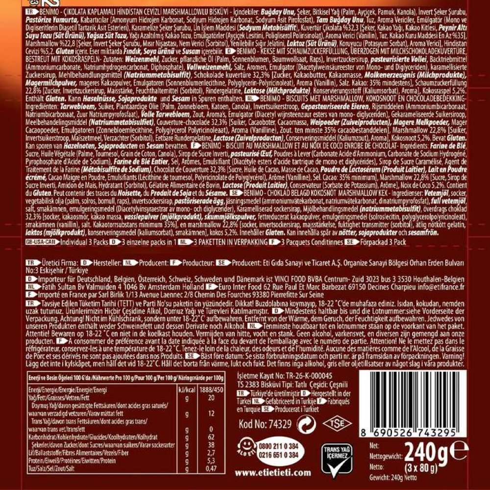 Eti Benimo 240 g