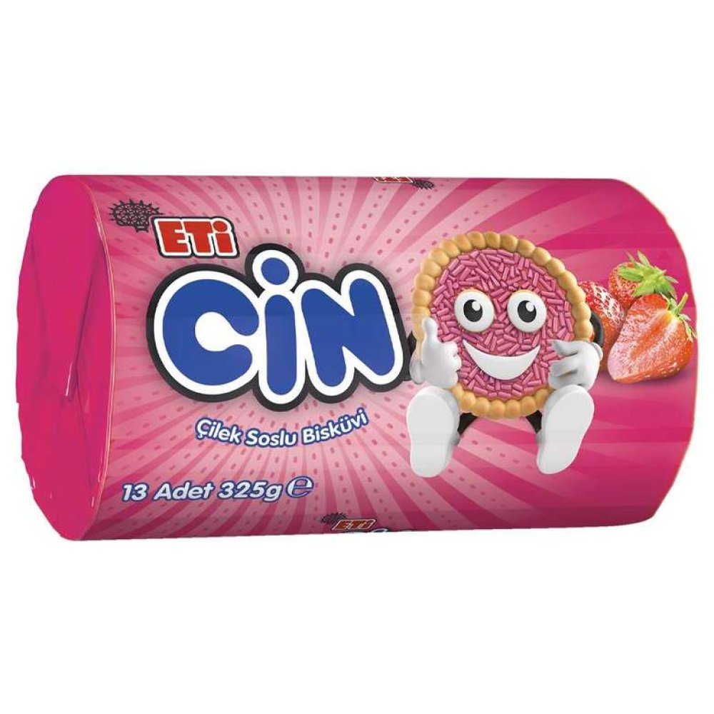Eti Cin Bisküvi Çilek Jöleli 13x25 Gr