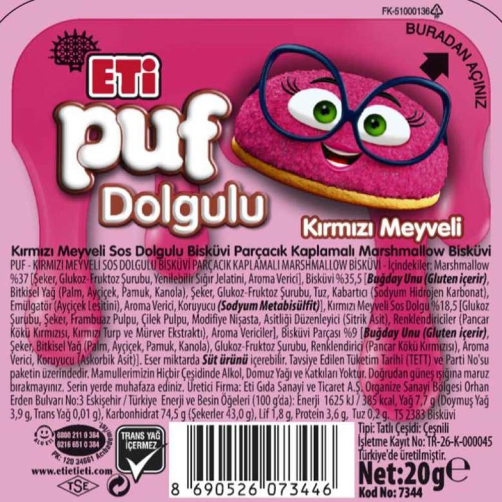 Eti Dolgulu Puf 20 G