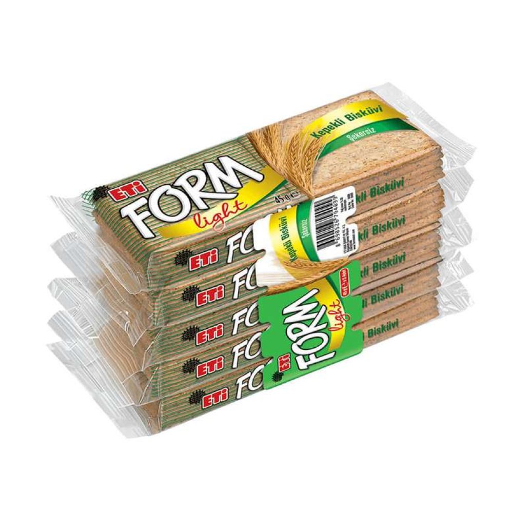 Eti Form Bisküvi Kepekli Light 5x45 G